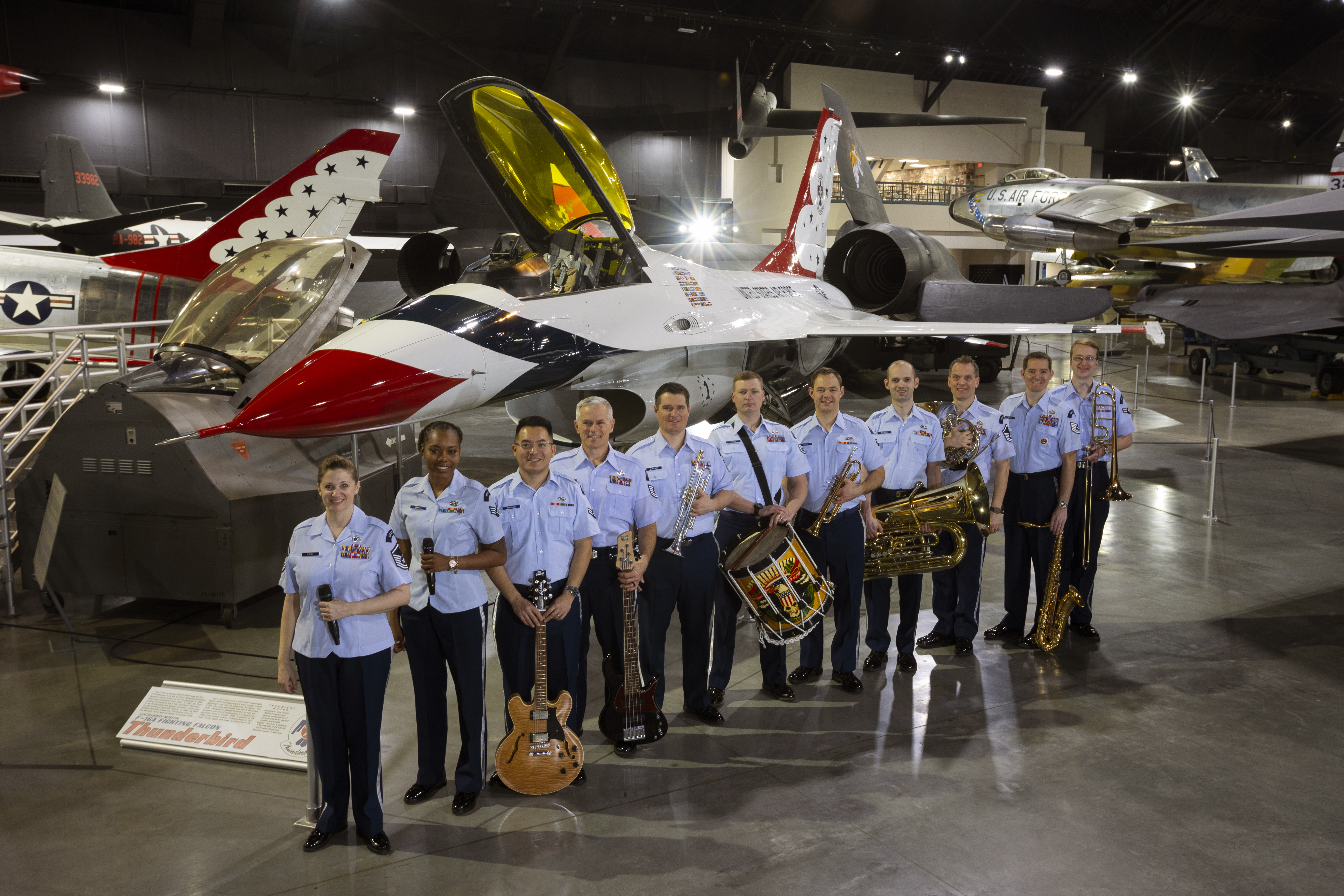 Air Force Band Of Flight In Front of Thunderbird